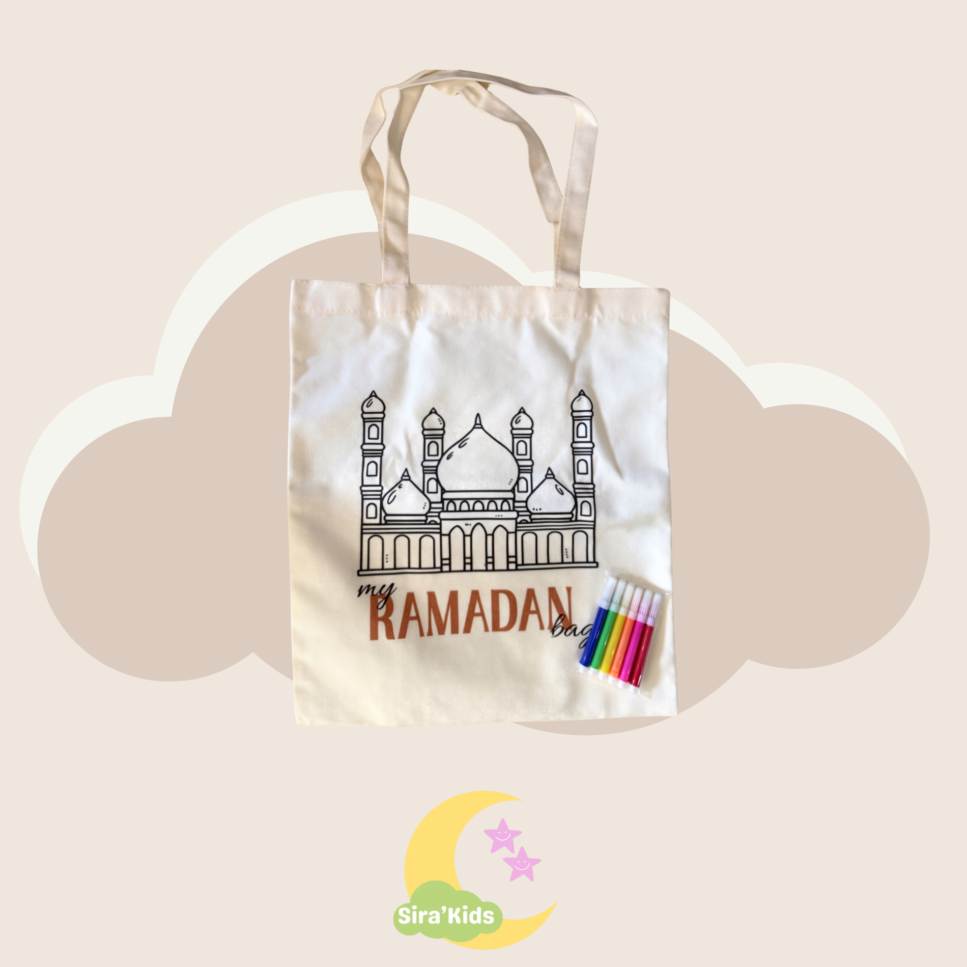 Tote bag « My Ramadan bag » à colorier